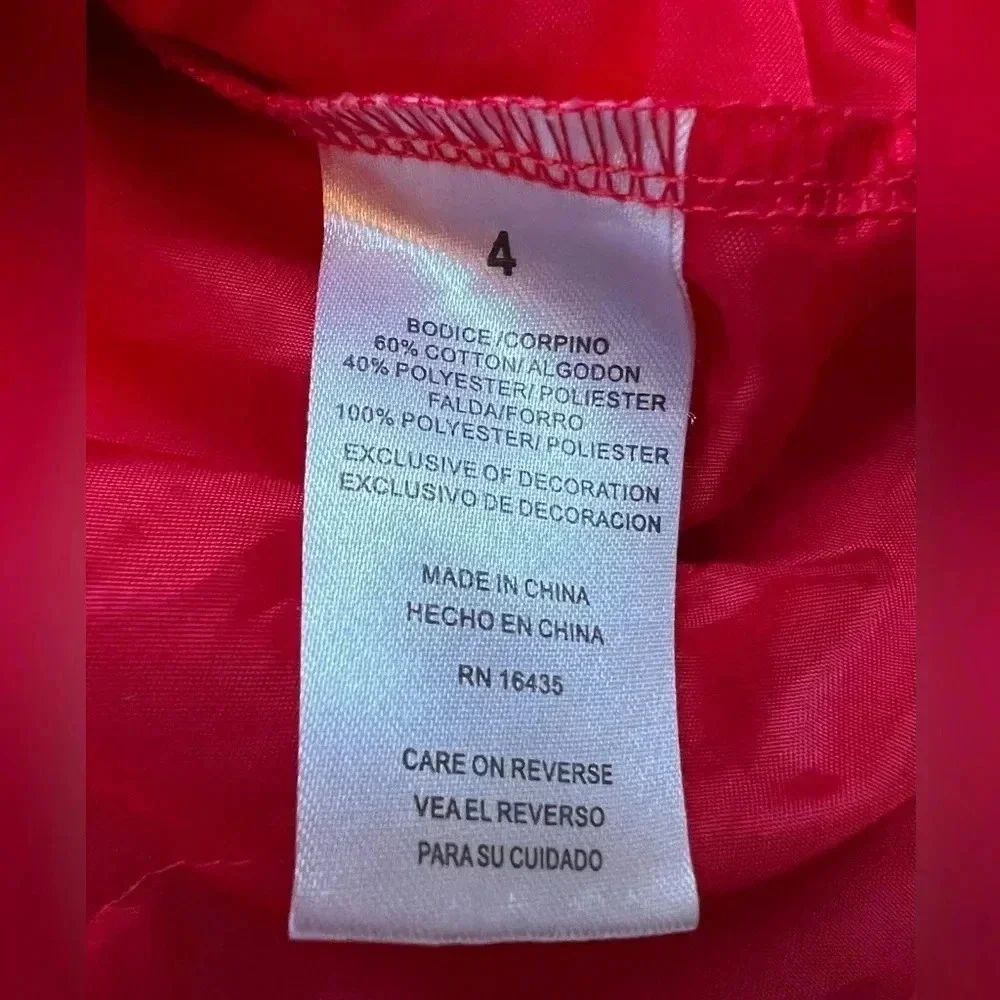Toddler Santa dress. Size: 4
